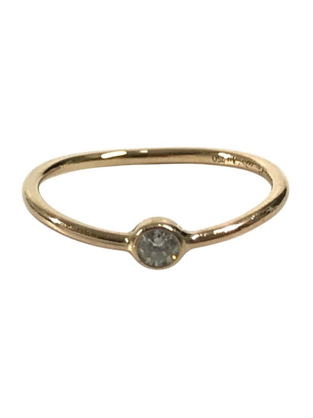 Tiffany & Co Ring Wave Single Diamond Pink Gold